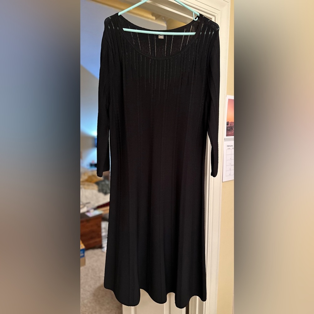 Tommy Hilfiger Long Sleeve Black Dress. Size L LIKE NEW